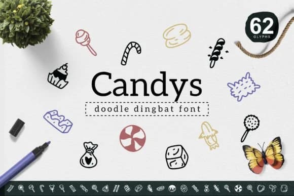 Candys by YandiDesigns — Dingbats Font