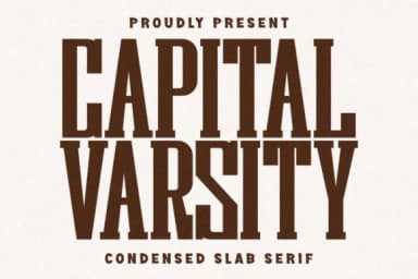 Capital Varsity by Pian45 — Slab Serif Font — thumbnail 1
