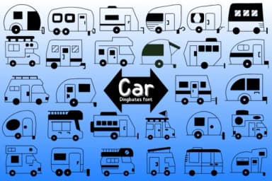 Car by Chonada — Dingbats Font — thumbnail 1