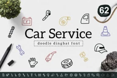 Car Service by YandiDesigns — Dingbats Font — thumbnail 1