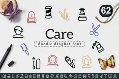 Care by YandiDesigns — Dingbats Font — thumbnail 1