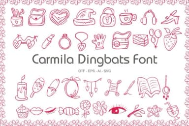 Carmila Dingbats by edywiyonopp — Dingbats Font — thumbnail 1