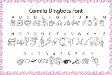 Carmila Dingbats by edywiyonopp — Dingbats Font — thumbnail 2