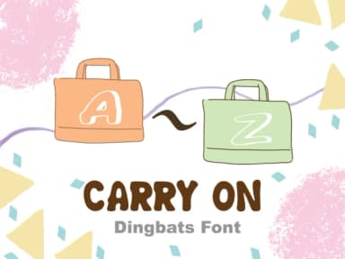 Carry on by Happy Bamboo — Dingbats Font — thumbnail 1