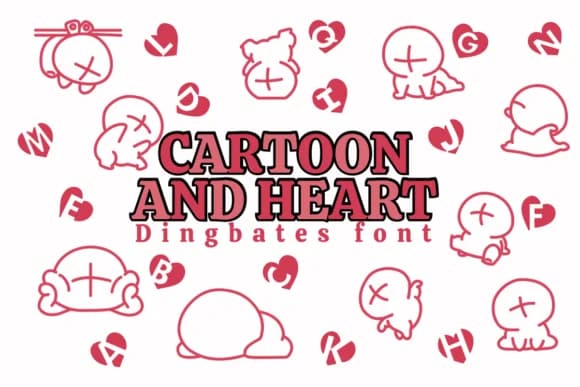 Cartoon and Heart by Chonada — Dingbats Font