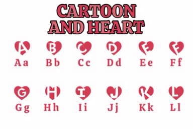 Cartoon and Heart by Chonada — Dingbats Font — thumbnail 2