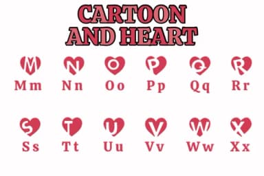 Cartoon and Heart by Chonada — Dingbats Font — thumbnail 3
