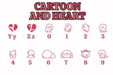 Cartoon and Heart by Chonada — Dingbats Font — thumbnail 4