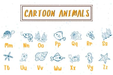 Cartoon Animals by PraewDesigns — Dingbats Font — thumbnail 3