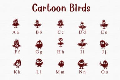 Cartoon Birds by Nongyao — Dingbats Font — thumbnail 2