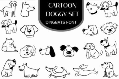 Cartoon Doggy Set by Heartcraft Atelier — Dingbats Font — thumbnail 1
