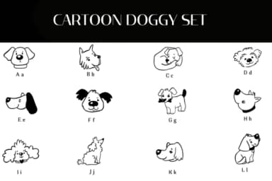 Cartoon Doggy Set by Heartcraft Atelier — Dingbats Font — thumbnail 2