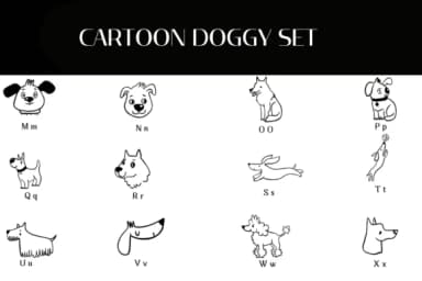 Cartoon Doggy Set by Heartcraft Atelier — Dingbats Font — thumbnail 3
