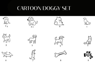 Cartoon Doggy Set by Heartcraft Atelier — Dingbats Font — thumbnail 4