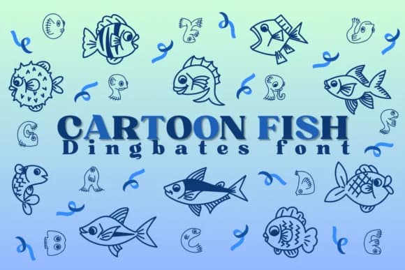 Cartoon Fish by Chonada — Dingbats Font