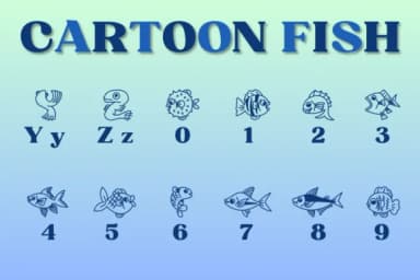 Cartoon Fish by Chonada — Dingbats Font — thumbnail 4