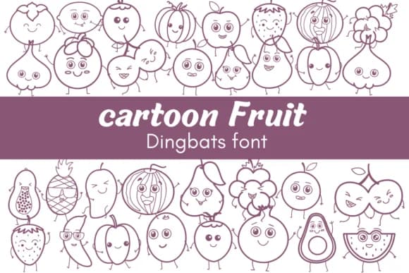 Cartoon Fruit by Nun Sukhwan — Dingbats Font