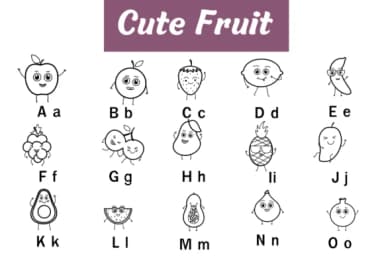 Cartoon Fruit by Nun Sukhwan — Dingbats Font — thumbnail 2