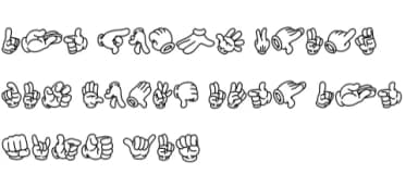 Cartoon Hand by Chonada — Dingbats Font — thumbnail 8