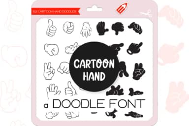 Cartoon Hand by WADLEN — Dingbats Font — thumbnail 1