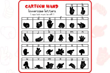 Cartoon Hand by WADLEN — Dingbats Font — thumbnail 3