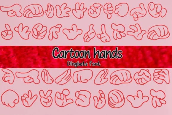 Cartoon Hands by Nongyao — Dingbats Font
