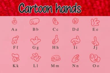 Cartoon Hands by Nongyao — Dingbats Font — thumbnail 2