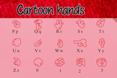 Cartoon Hands by Nongyao — Dingbats Font — thumbnail 3