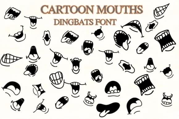 Cartoon Mouths by Nongyao — Dingbats Font