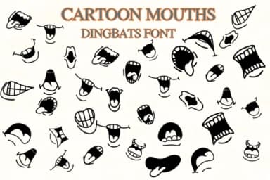 Cartoon Mouths by Nongyao — Dingbats Font — thumbnail 1
