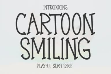 Cartoon Smiling by Letterayu — Slab Serif Font — thumbnail 1
