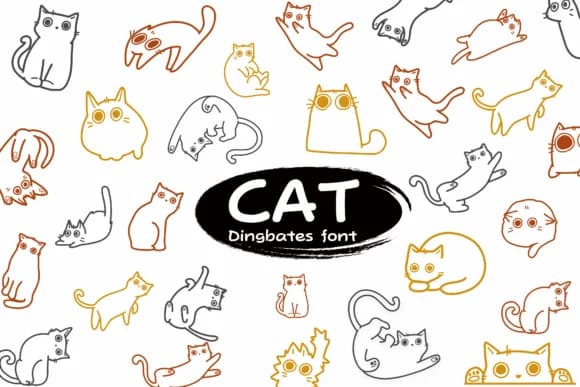 Cat by Suphitchaya — Dingbats Font