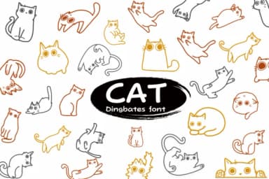 Cat by Suphitchaya — Dingbats Font — thumbnail 1