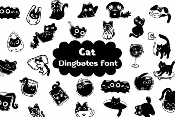 Cat by Natchuta — Dingbats Font