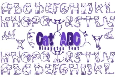 Cat Abc by Chonada — Dingbats Font — thumbnail 1