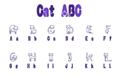Cat Abc by Chonada — Dingbats Font — thumbnail 2