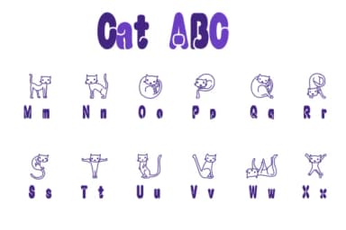 Cat Abc by Chonada — Dingbats Font — thumbnail 3