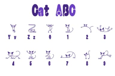 Cat Abc by Chonada — Dingbats Font — thumbnail 4