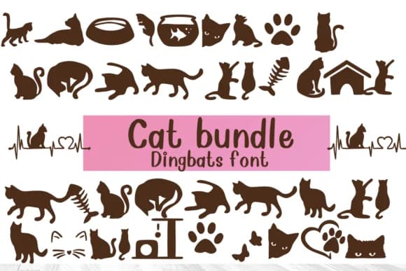 Cat Bundle by Nongyao — Dingbats Font