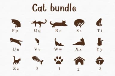 Cat Bundle by Nongyao — Dingbats Font — thumbnail 2