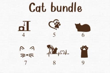 Cat Bundle by Nongyao — Dingbats Font — thumbnail 3
