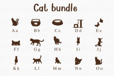 Cat Bundle by Nongyao — Dingbats Font — thumbnail 7