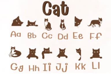 Cat Cute by KinnareeART — Dingbats Font — thumbnail 2