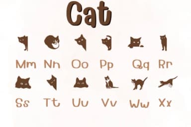 Cat Cute by KinnareeART — Dingbats Font — thumbnail 3
