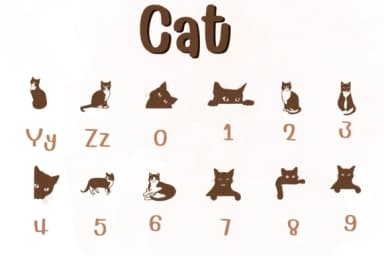 Cat Cute by KinnareeART — Dingbats Font — thumbnail 4