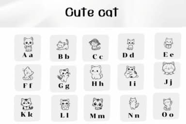 Cat Cute by Ketsarin — Dingbats Font — thumbnail 2