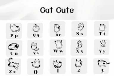 Cat Cute by Ketsarin — Dingbats Font — thumbnail 3