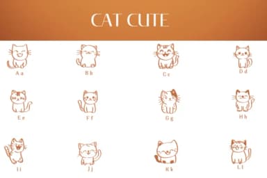 Cat Cute by Heartcraft Atelier — Dingbats Font — thumbnail 2