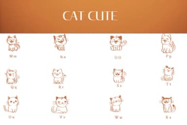 Cat Cute by Heartcraft Atelier — Dingbats Font — thumbnail 3