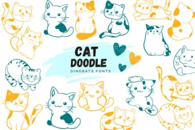 Cat Doodle by Suphitchaya — Dingbats Font — thumbnail 1